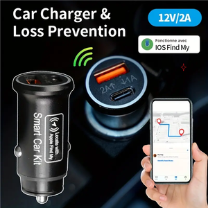 Chargeur rapide universel OBD USB Type-C à deux ports pour voiture GPS Tracker Allume-cigare Localisateur IOS MFI Find My Plastic - Product Image 2