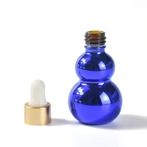 Nova electroplate 30ml conta-gotas garrafa de vidro de óleo essencial