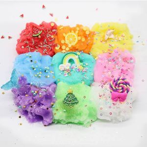 Juguetes de Slime de Plástico de Colores Variados con Animales Adorables, Kit de Slime de Arcilla de Algodón de 12 Colores, Slime de Panda para Aliviar el Estrés, Plastilina para Niños - Product Image 1