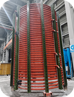 Bobina de Inducción de Cobre Refrigerada por Agua, Bobina de Horno de Inducción de Frecuencia Media para Fundición de Metales, Acero, Hierro y Cobre