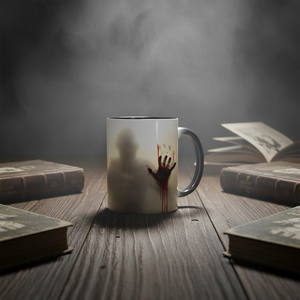 Fabricación personalizada Zombie Dead Rick Was Here Blood Hand Hot Color Changing Magic Coffee Cup Porcelana The Walking Dead Mug - Product Image 6