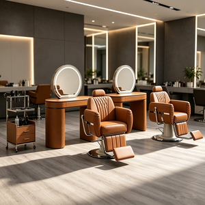 Chaise de barbier rétro haut de gamme pour hommes, chaise de coiffure professionnelle pour salons de coiffure et salons de beauté - Product Image 2