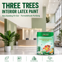 Peinture intérieure purifiante de formaldéhyde trois-en-un Three Trees pour la finition lavable des bureaux neufs, des réceptions et des halls d'accueil