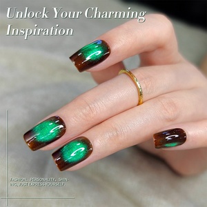 BORN PRETTY-Vernis à Ongles Gel Magnétique Rouge Foncé Vert Oeil de Chat Vernis Semi Permanent sans HEMA Gel UV Non TPO - Product Image 4