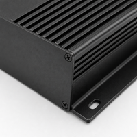 Boîtier électrique en aluminium noir à bride fendue pour panneau de commande, PCB, CPU – Boîtier électrique en aluminium personnalisé