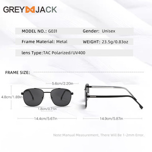 Gafas de Sol Metálicas Grises Jack G031, Polarizadas TAC UV400, Unisex, Ligeras, para Conducir y Pescar - Product Image 1