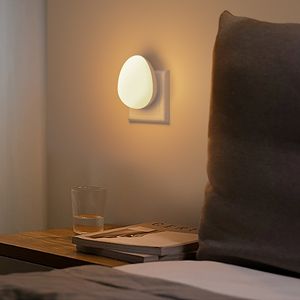 OEM Custom <b>Plug</b> In LED Night <b>Light</b> Egg Shape <b>Light</b> Sensor 0.5W Low Power Indoor Decorative Lighting CE RoHS UKCA - Product Image 1