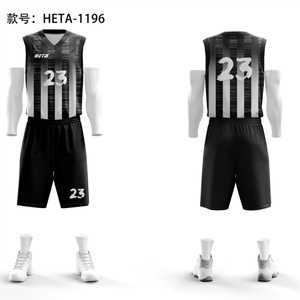 Vente en gros de maillots de basket-ball personnalisés pas chers pour hommes, tenue de sport en polyester avec numéro - Product Image 6