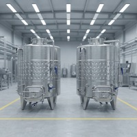 Cuve de Fermentation en Acier Inoxydable 304 pour Vin de Fruits, Équipement de Brasserie et de Vinification 500L-1000L