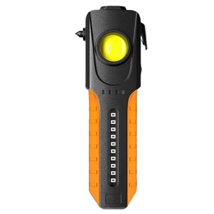 Outdoor Multi Functional Flashlight Rechargeable Led Light Strong Magnetic Adsorption Window Breaker Hammer Orange Color - Product Image 3