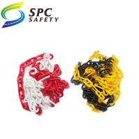 Chaîne de barrière de sécurité en plastique rouge, blanc, noir, jaune pour chantiers, concerts, files d'attente, stationnement, contrôle du trafic et des foules