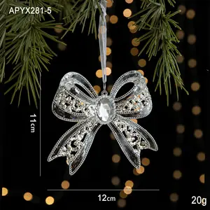 Ballet Girl Transparent Clear Plastic Acrylic Hanging Ornaments Pendant For Christmas Tree Decoration