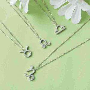 Cadeau d'anniversaire de mode sans ternissement astrologie <span class=keywords><strong>Horoscope</strong></span> bijoux en acier inoxydable plaqué or zircon cubique collier <span class=keywords><strong>du</strong></span> zodiaque - Product Image 2