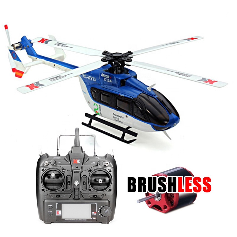 【美品】ハイテック XK EC145 K124 ラジコンヘリコプター 6CH ブラシレスモーター3D6Gシステムヘリコプター [K124