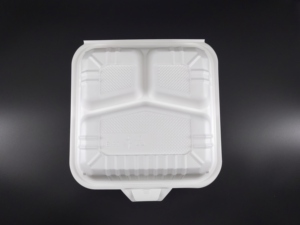 Boîtes à emporter Xiangrong 9 x 9 pouces, 3 <span class=keywords><strong>compartiments</strong></span>, base noire, couvercle transparent, écologiques, en PP de qualité alimentaire, pour la préparation des <span class=keywords><strong>repas</strong></span> - Product Image 2