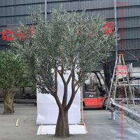 Arbre d'olivier artificiel éco-responsable en plastique de 1,80 m pour intérieur, aspect naturel, personnalisable, WWYG
