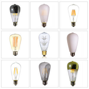 Ampoule en verre à filament de tungstène LED Edison E27 Lumière blanc chaud Ambiance rétro Base à vis Économie d'énergie Utilisation en jardin - Product Image 4