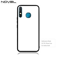 Coque de téléphone personnalisée en TPU 2D avec côtés en caoutchouc lisse, sublimation, impression OEM, antichoc, étanche pour Infinix Smart 4/5 Hot
