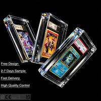Boîtier de présentation magnétique en acrylique Premium 10+8 pour cartes simples/prismatiques (PSaA CGC BGS TAG) – Étui en acrylique pour cartes gradées TCG Sport