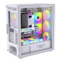 Lovingcool vente chaude pleine tour PC armoire de jeu Cool boîtier de E-ATX en alliage d'aluminium bas quantité minimale de commande prix usine tour de bureau pour serveur