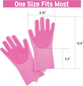 Gants de <span class=keywords><strong>four</strong></span> <span class=keywords><strong>en</strong></span> <span class=keywords><strong>silicone</strong></span> extra longs résistants à la chaleur 250°C ° Gants de barbecue imperméables antidérapants, lavables au lave-vaisselle - Product Image 2
