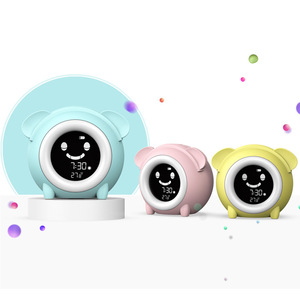 Cartoon Cat LCD Digital <b>Clock</b> with <b>LED</b> Color Light Nap Alarm USB Powered for Outdoor Sleep Training Children's Quartz Movement - Product Image 5