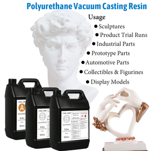 Resina Poliuretanica Bicomponente 1A:2B per Colata Sottovuoto, Resistente al Calore, per Statuette, Sculture e Parti Industriali - Product Image 2