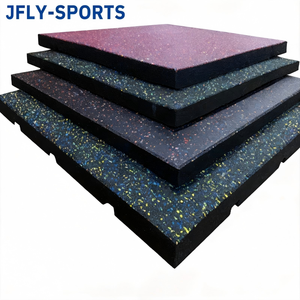 Durable <b>Rubber</b> Gym <b>Floor</b> Mat Multi-Use Anti-Slip Noise Reducing Wear Resistant Waterproof Easy Install Gym Flooring Tile - Product Image 1