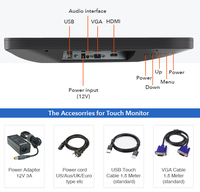 Factory 15 Inch Pos LCD TFT Touchscreen Full Flat Hd Panel Capacitive Touch Screen Monitor