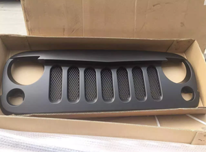 Pièces de voiture, calandre avant avec insert, calandre avant noire, noir <span class=keywords><strong>JK</strong></span> <span class=keywords><strong>ABS</strong></span> pour Jeep Wangler <span class=keywords><strong>JK</strong></span> 07-17 - Product Image 2