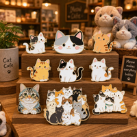Niedliche Katzen-Emaille-Pins, personalisierte Kätzchen-Metall-Reversnadeln, Tier-Souvenir-Abzeichen, Kawaii-Broschen-Set, Cartoon-Kätzchen-Hartemaille