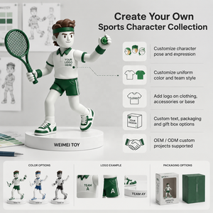 WEIMEI TOY Fabricants <span class=keywords><strong>de</strong></span> poupées personnalisées, conception <span class=keywords><strong>de</strong></span> jouets en vinyle PVC sur le thème du tennis, fabrication <span class=keywords><strong>de</strong></span> jouets en vinyle personnalisés, jouet sur le thème du sport pour événement <span class=keywords><strong>de</strong></span> club - Product Image 6
