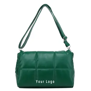 High Quality Wholesale Custom Nylon Tote Puffer Shoulder Bag Women Handbags Ladies Soft Puffer Bag Crossbody Bag