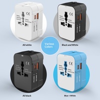 Adaptador de Viaje Universal PD20W QC18W con Protección Contra Sobretensiones, Enchufe de Viaje Mundial con Puertos USB Tipo A y Tipo C para Países de Todo el Mundo