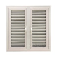 Fenêtre Naco en aluminium antirouille pour bord de mer Cadre à persiennes intégré Fenêtres à battant en aluminium pour persiennes