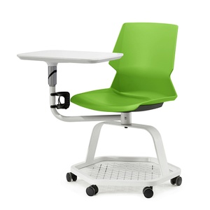 Chaise de bureau ergonomique moderne avec support lombaire et fonction pivotante, table d'entraînement en plastique pour les devoirs et le travail de saisie à domicile - Product Image 2
