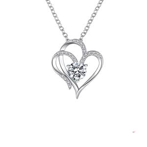Classic Style Hearts Shaped <b>Necklace</b> Fashion Love Heart Shape <b>Pendant</b> Embellished Fashion Jewelry <b>Necklace</b> Gift Jewelry - Product Image 2