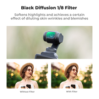 Filtre d'objectif d'appareil photo à cardan magnétique K&F Concept, filtre grand angle, diffusion noire 1/2 et 1/8 pour DJI Osmo Pocket 3/4