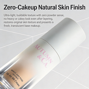 Lotion solaire chimique imperméable - Illuminante et hydratante SPF Visage/Corps Liquide avec poudre pressée - Product Image 4