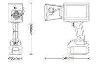Graveur laser semi-conducteur portatif Yaomatec 10W, machine de marquage laser à batterie pour plusieurs matériaux