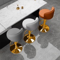 Chaises de bar européennes de luxe, tabourets hauts en métal de style nordique pour la cuisine, meubles de bar modernes, décoration de bar