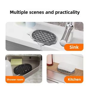 Jabonera de <span class=keywords><strong>Silicona</strong></span> Moderna Antideslizante con Drenaje en Cascada <span class=keywords><strong>para</strong></span> Baño, Venta al Por Mayor - Product Image 5