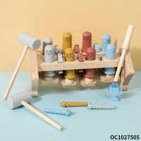 Tableaux interactifs, jouets Montessori, jeu éducatif de martelage sensoriel en bois, jeu Whack-a-Mole pour 2 joueurs avec jouets de pêche