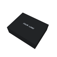 Caja de Regalo de Cartón Reciclable Negra Personalizada, Caja de Embalaje de Lujo para Cinturones, Carteras y Joyas