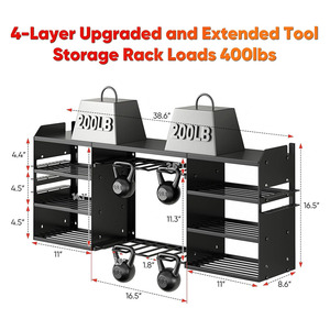 Mingtang wrokshop lưu trữ lớn giá nhà để xe treo tường công cụ điện tổ chức - Product Image 2