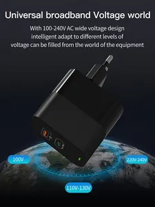 Mini 65W GaN PD Charger QC4.0 PD Fast Charge 65W GaN Mobile Phone Charger PPS PD45W Wall Charger Adapter For Samsung Galaxy