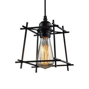 Petit lustre d'art en fer vintage <span class=keywords><strong>Cage</strong></span> à oiseaux en fil de fer barbelé pour personnalité de travailleur Lampe de magasin de marmites de taille moyenne - Product Image 4