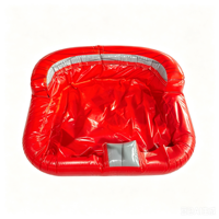 Tobogán Acuático Inflable de PVC Rojo y Gris para Fiestas Infantiles, Uso Comercial Ecológico