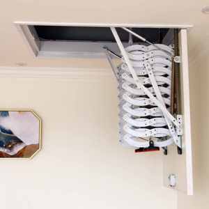 Échelle Loft rétractable rétractable en aluminium, échelle à ciseaux pliables <span class=keywords><strong>attiques</strong></span> - Product Image 2