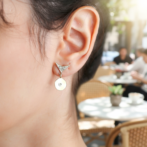 Trendy Minimalist <b>Stud</b> Disk Charm Earrings Wholesale Handmade 925 Sterling <b>Silver</b> for Woman Jewelry - Product Image 3